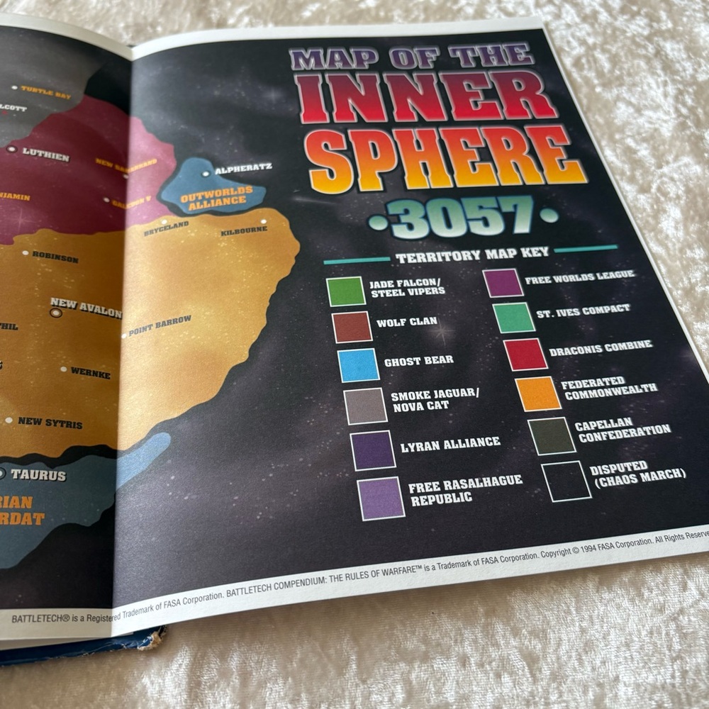 Battletech Compendium * The Rules of Warface Hardcover Book GUC 1994 #1690 FASA - Picture 3 of 5